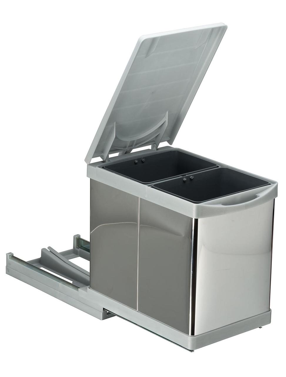 Вбудоване відро для сміття для кухні автомат 15 л (2 по 7,5 л)