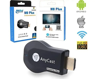 Wi-Fi HDMI ресивер AnyCast M9 Plus для проєкторів і ТВ, Плеєр із вбудованим WiFi модулем для iOS/And