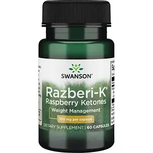 Жироспалювач малинові кетони Swanson Razberi-K Raspberry Ketones 100 мг 60 капс.