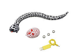 Іграшка Змія з пультом управління інтерактивна Black With Box Чорний