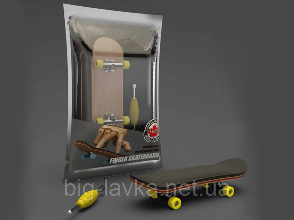 Фінгерборд Fingerboard Міні скейт Жовтий