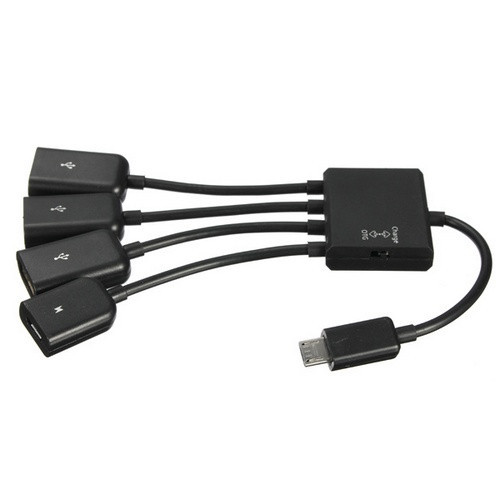 MicroUSB OTG 3-портовий хаб, адаптер для зарядки