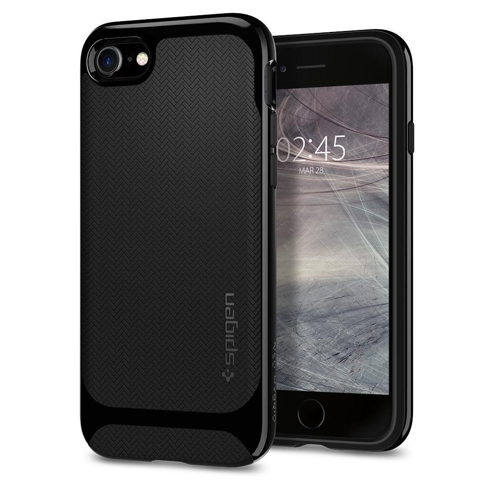 Чехол Spigen для iPhone SE 2020/8/7 Neo Hybrid Herringbone, Shiny Black (054CS22200)