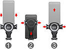 Автотримач Baseus Osculum Type Gravity Car Mount, Black (SUYL-XP01), фото 5