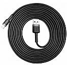 Кабель Baseus Cafule Cable USB Lightning 2A, 3м, Gray+Black (CALKLF-RG1), фото 4
