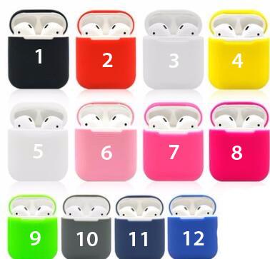 Чохол для навушників Apple Airpods, силікон, різні кольори