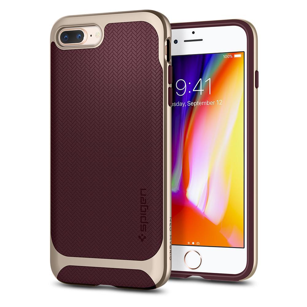 Чехол Spigen для iPhone 8 Plus / 7 Plus Neo Hybrid Herringbone, Burgundy