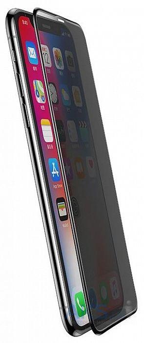 Захисне скло Baseus для iPhone XS Max Rigid-Edge Anti-Spy, Black (SGAPIPH65-ATG01)