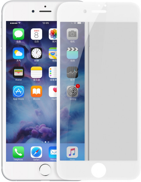 Захисне скло Baseus для iPhone SE 2020/8/7 (Антишпіон), White (SGAPIPH8N-TG02)
