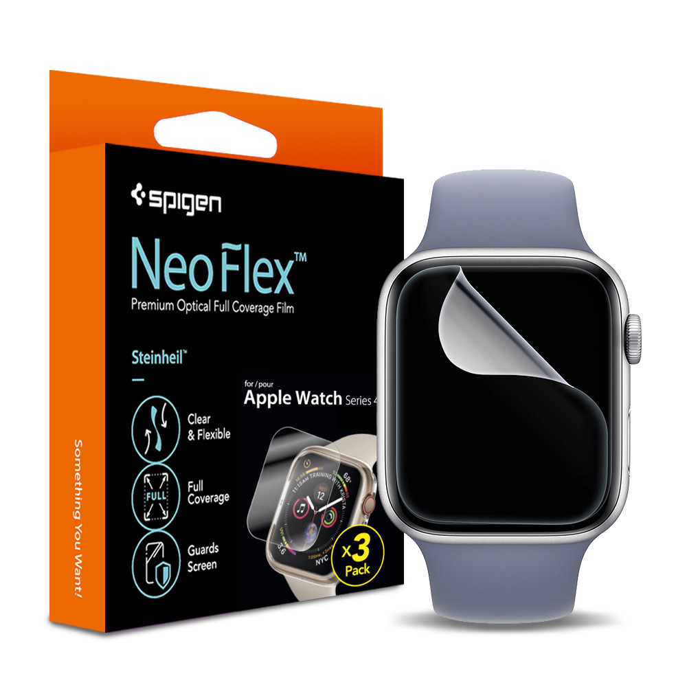 Захисна плівка Spigen для Apple Watch Series 4 / 5 / 6 / SE (44 mm) Neo Flex, 3 шт (062FL25574)
