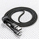 Кабель USB Baseus Cafule MicroUSB 1.5A 2m, Gray+Black (CAMKLF-CG1), фото 5