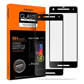 Захисне скло Spigen для Google Pixel 2 Glas.tR Slim Full Cover, Black (F16GL23062)
