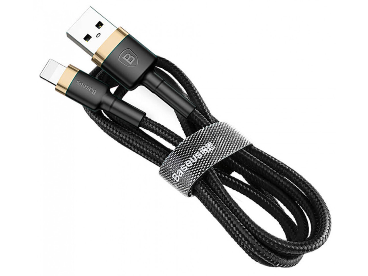 Кабель Baseus Kevlar Lightning 1.5А 2m, Black+Gold (CALKLF-CV1)