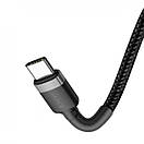 Кабель USB Baseus Cafule Type-C 3A 2m, Black+Gray (CATKLF-HG1), фото 3
