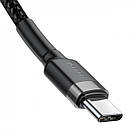 Кабель USB Baseus Cafule Type-C 3A 2m, Black+Gray (CATKLF-HG1), фото 4