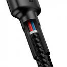Кабель USB Baseus Cafule Type-C 3A 2m, Black+Gray (CATKLF-HG1), фото 5