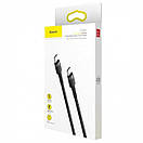 Кабель USB Baseus Cafule Type-C 3A 1m, Black+Grey (CATKLF-GG1), фото 6