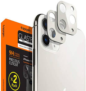 Захисне скло на камеру Spigen для iPhone 11 Pro Max / 11 Pro Full Cover (2 шт.), Silver (AGL00502)