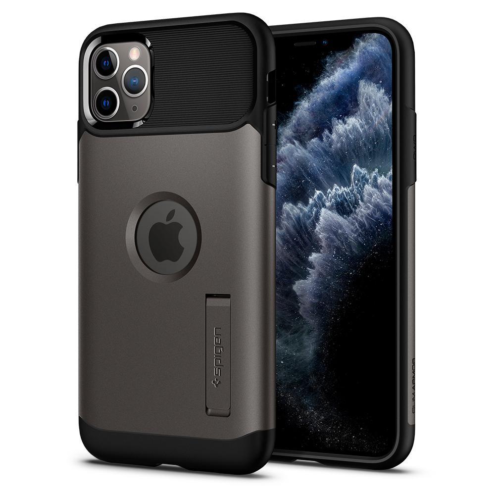Чохол Spigen для iPhone 11 Pro Max Slim Armor, Gunmetal (075CS27048)