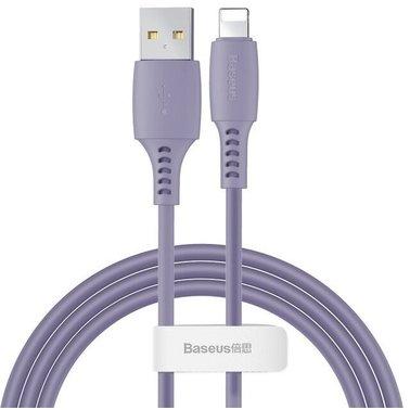Кабель Baseus Lightning Colourful 2.4A 1.2m, Purple (CALDC-05)