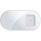 Бездротовий зарядний пристрій Baseus Simple 2in1, White (WXJK-02), фото 4