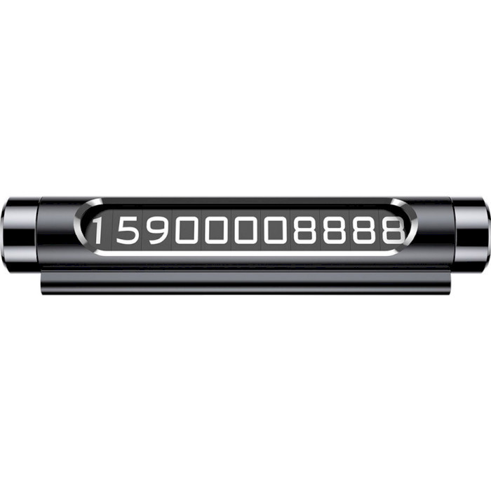Автомобільна паркувальна табличка Baseus Metal Temporary Parking Number Card (dual), Black (ACNUM-C01), фото 1