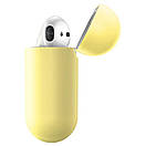 Чехол Baseus для AirPods 2/1 series - Super Thin Silica Gel, Yellow (WIAPPOD-BZ0Y), фото 4