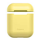 Чехол Baseus для AirPods 2/1 series - Super Thin Silica Gel, Yellow (WIAPPOD-BZ0Y), фото 6
