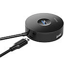Перехідник Baseus Round Box HUB Adapter USB3.0 to USB3.0+3xUSB2.0, Чорний (CAHUB-U01), фото 3