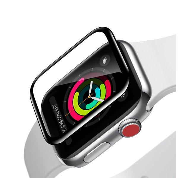 Защитное стекло Baseus Full-screen для Apple Watch series 1/2/3 (42mm), Black (SGAPWA4-F01)