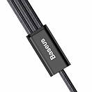 Кабель Baseus Rapid Series 3-in-1 Cable Micro+Dual Lightning 3A 1.2м, Black (CAMLL-SU01), фото 3