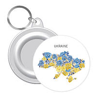 Брелок з українською символікою 12 шт Ukraine