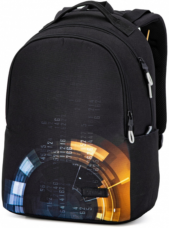 Рюкзак шкільний ортопедичний для хлопчика підлітковий 5-11 клас чорний SkyName 90-123