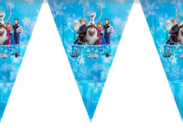 Прапорці вимпели паперові | Холодне серце Frozen, фото 1