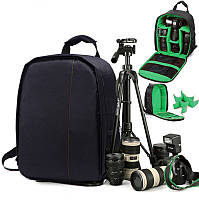 Фоторюкзак Стильный рюкзак для фототехники Photo Bag чёрный с креплением для штатива