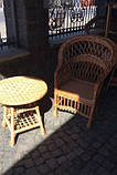 Набір плетених меблів із лози 2 крісла + стілець, фото 5