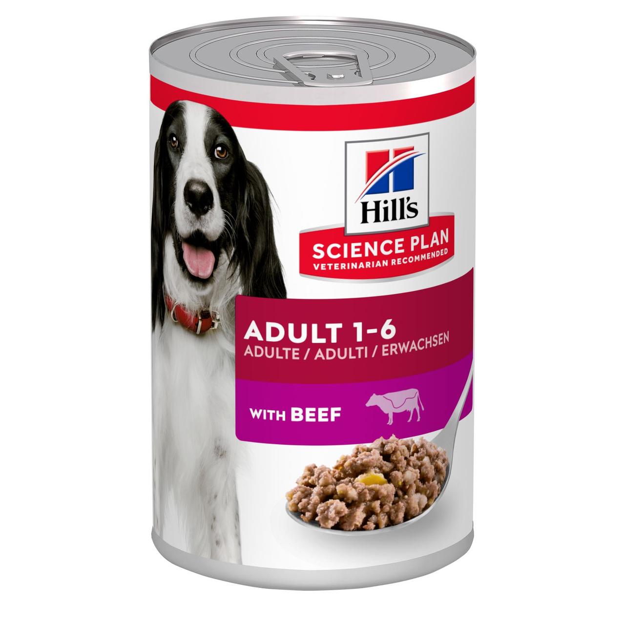 Hills Science Plan Canine Adult Beef (Хілс СП Канін Едалт Яловичина) вологий корм для собак до 6 років 12 шт.