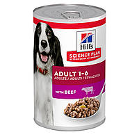 Hills Science Plan Canine Adult Beef (Хиллс СП Канин Эдалт Говядина) влажный корм для собак до 6 лет 12 шт.