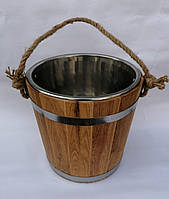 Відро дубове з нержавіючою вставкою 7 літрів