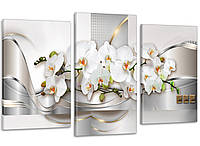 Модульная картина Цветы Абстракция Орхидея (53х100 см) Art-219_3