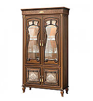 Вітрина Терра Нова дводверна ДСП горіх Караваджо (Скай ТМ)