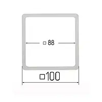 Термоквадрат для натяжних стель 88х88мм (внутрішній розмір) 100х100 мм (зовнішній розмір)