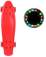 Пенни борд Penny Board SC20603 56*15 см колеса PU со светом, красный