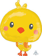 А 28" SuperShape Easter Chicky Foil Balloon. Шар фольгированный Цыпленок - В УП