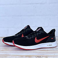 Nike мужские весенние/осенние черные кроссовки на шнурках.Демисезонные мужские текстильные кроссы