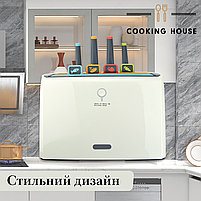 Набір обробних смарт-дошок на підставці з ножами та функціями само сушки та дезінфекції від шкідливих бактерій Cooking House, фото 8