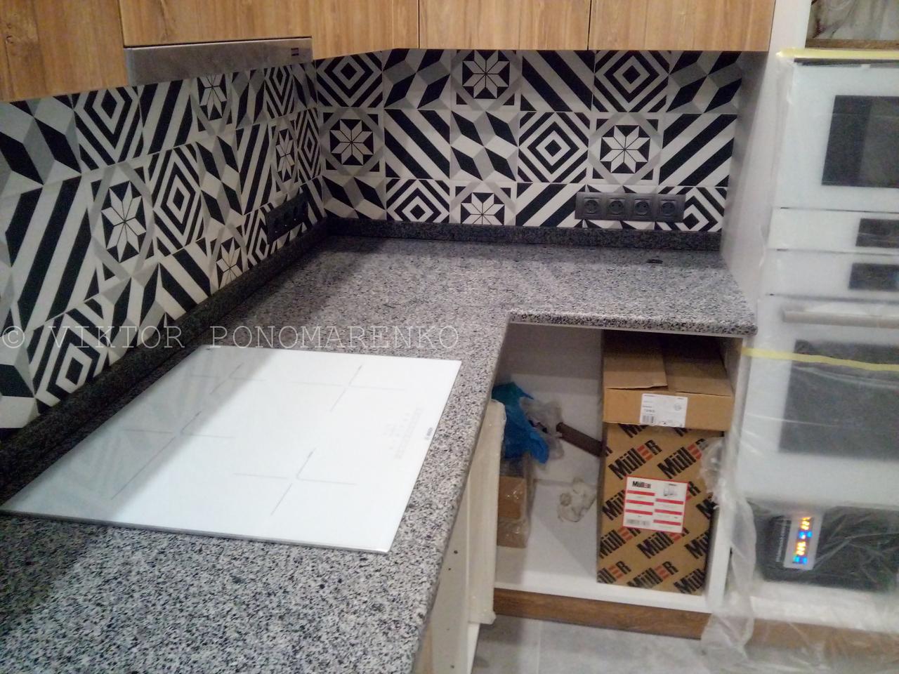 Кухонная столешница из украинского гранита Покостовский; столешницы для кухни из серого гранита на заказ - фото 7 - id-p1093168051