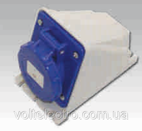 Розетка настінна похила, IP44 16A 220-240V 2P+T, фото 1