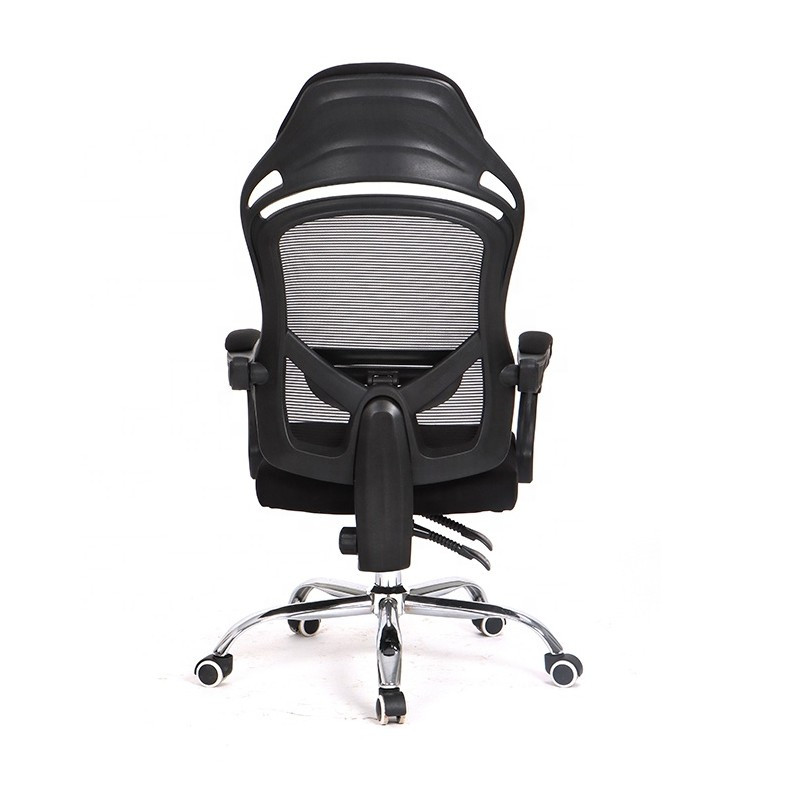 Кресло офисное Каролина хром сидение ткань черная, спинка сетка черная (СДМ мебель-ТМ) - фото 3 - id-p1605759674
