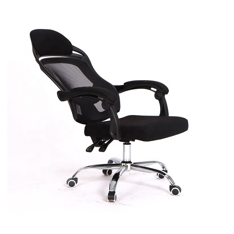 Кресло офисное Каролина хром сидение ткань черная, спинка сетка черная (СДМ мебель-ТМ) - фото 2 - id-p1605759674